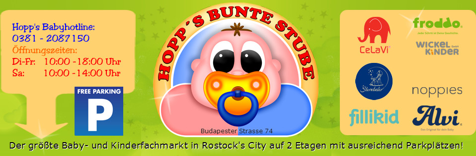 Der Größte Babyshop und Kinderfachmarkt in Rostock City auf 2 Etagen mit ausreichend Parkmöglichkeiten!